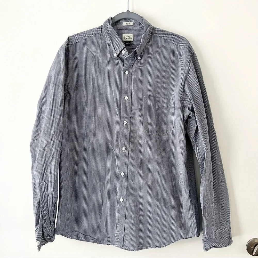 J. Crew Men's Slim 100% Cotton Button Down Shirt